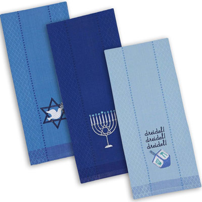 Dii Cotton Hanukkah Holiday Dish Towels, Set Of 3