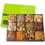 Oh Nuts! 12 Variety Nuts In A Modern Wood Gift Tray