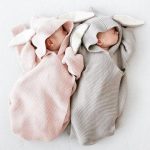 Adorable Bunny Design Knitted Newborn Baby Sleeping Bag