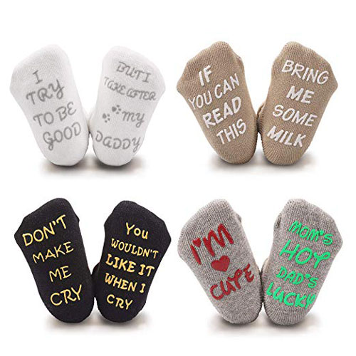 Baby Socks Gift Set Funny Quotes