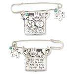 Danon Baby Safety Pin with Star of David & Psalms Book