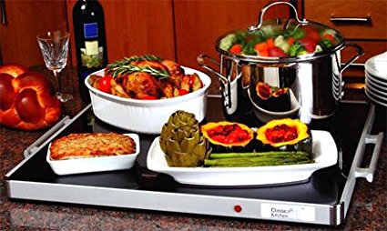 Deluxe Glass Buffet Warming Tray for Shabbat