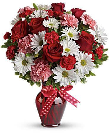 Hugs Kisses Bouquet With Red Roses