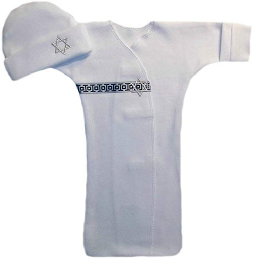 Jacquis Baby Boys Star Of David Bunting Gown 2