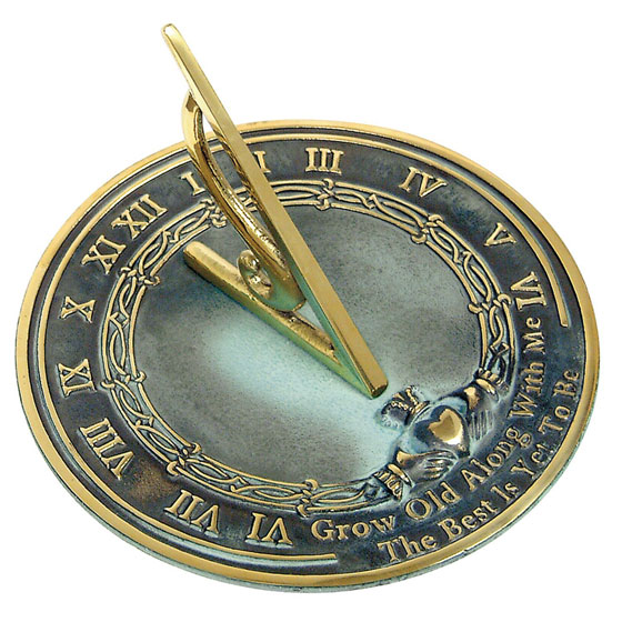 Rome Brass Sundial "Grow Old With Me"
