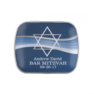 Blue Wave Star of David Jelly Belly Candy Tins