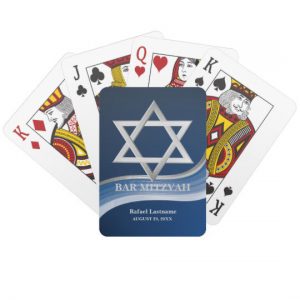 Star of David Bar Mitzvah Playing Cards