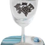 Lily Art Ocean Blue Glass Kiddush Cup