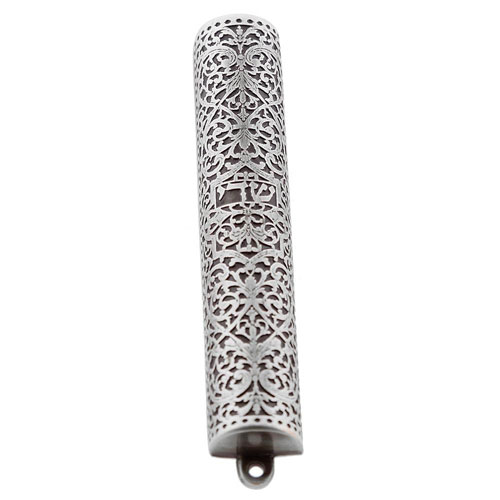 Pewter Mezuzah Case Adaptation Of Silver Bible Binding Germany 17th Century