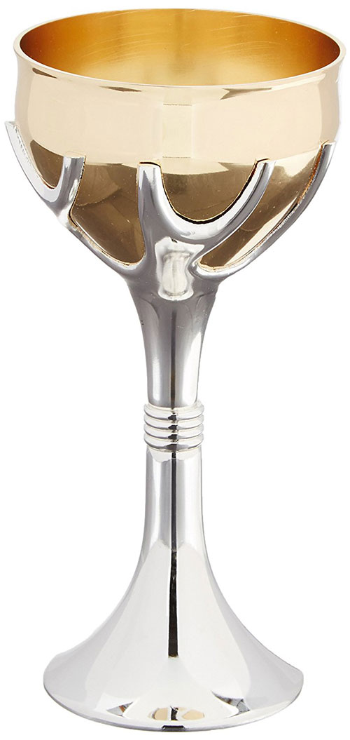 Rite Lite Tree Of Life Kiddush Cup Gold Silver