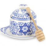 Spode Judaica Honey Pot
