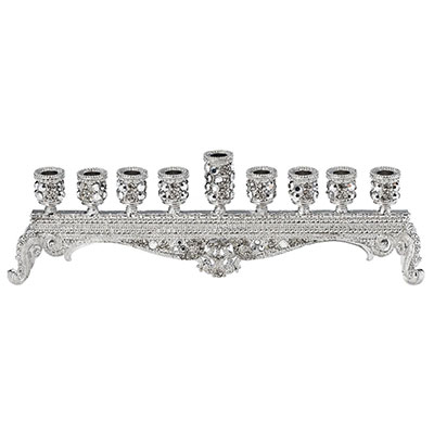 Olivia Riegel Abby Menorah Cast Pewter Swarovski Crystals