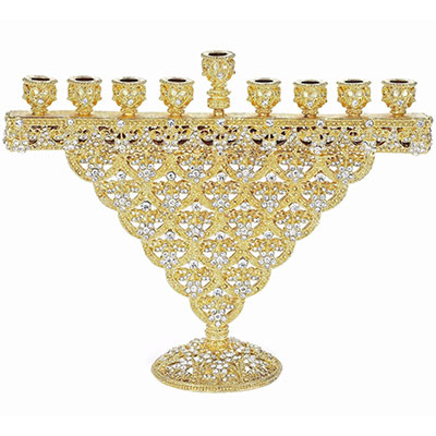 Olivia Riegel Gold Crystal Sinclair Menorah