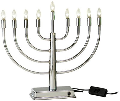 Rite Lite Judaica Energy Saving Low Voltage Led Steel Menorah