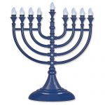 Traditional LED Electric Hanukkah Menorah - Battery USB & Powered