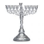 Hazorfim 925 Sterling Silver Hanukkah Menorah - Cast