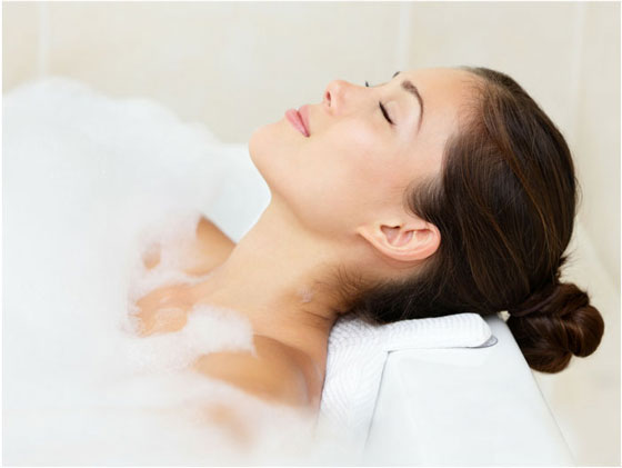 Relaxed Woman Bath