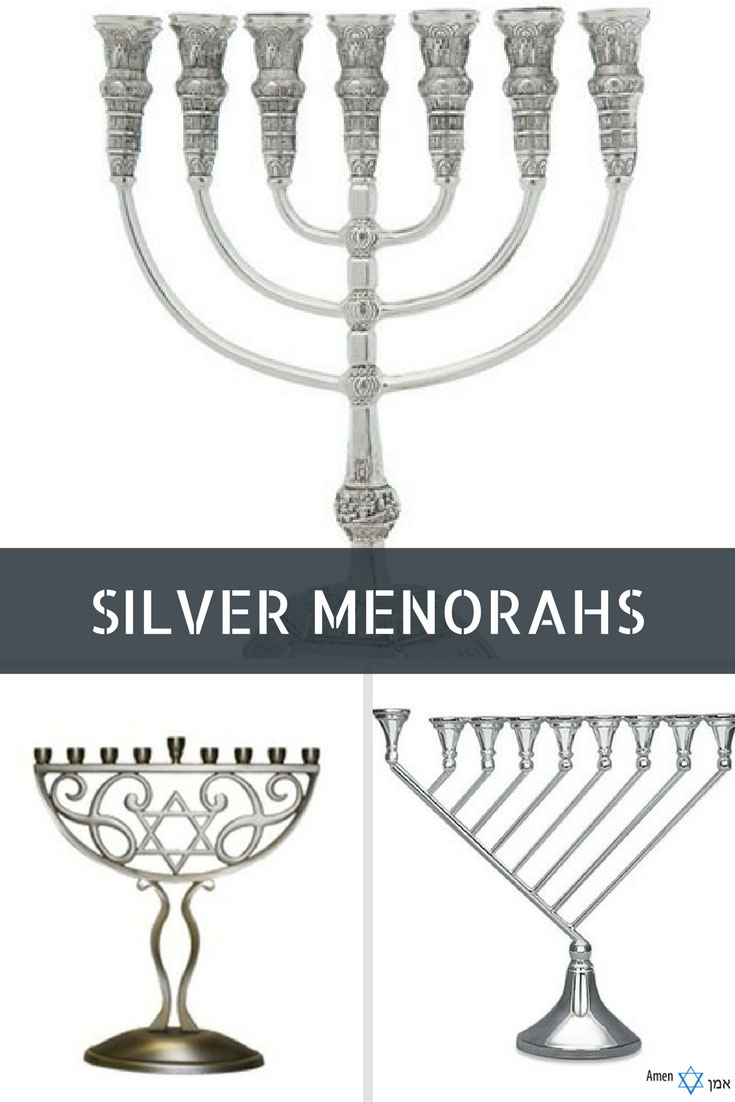 Silver Menorahs