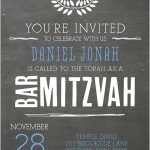 Chalkboard Bar Mitzvah Invitation