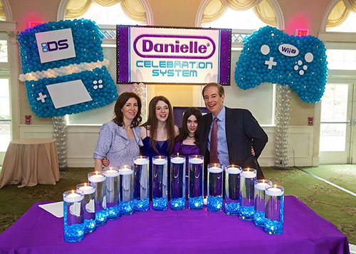 Led Candle Lighting Display For Video Game Themed Bat Mitzvah