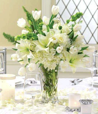 Pearled Passions Reception Centerpiece