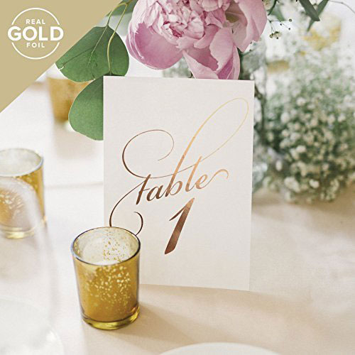 Rose Gold Table Numbers