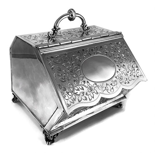 Vintage Italian Sterling Silver Etrog Box