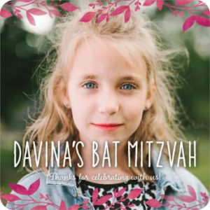 Willow Bat Mitzvah Coaster