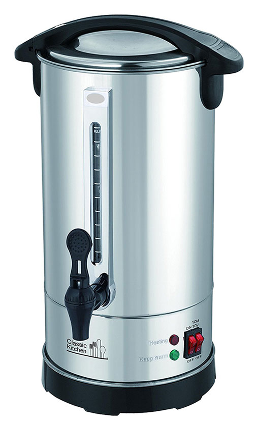 40 Cup Stainless Steel Double Wall Insulated Hot Water Urn