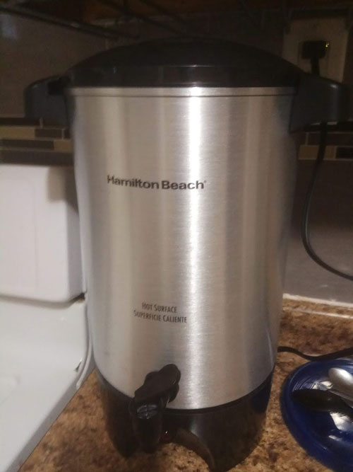 Hamilton Beach Coffee Urn In Kitchen