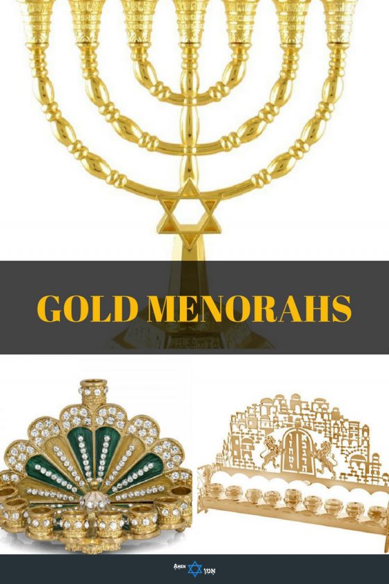 Gold & Brass Menorahs