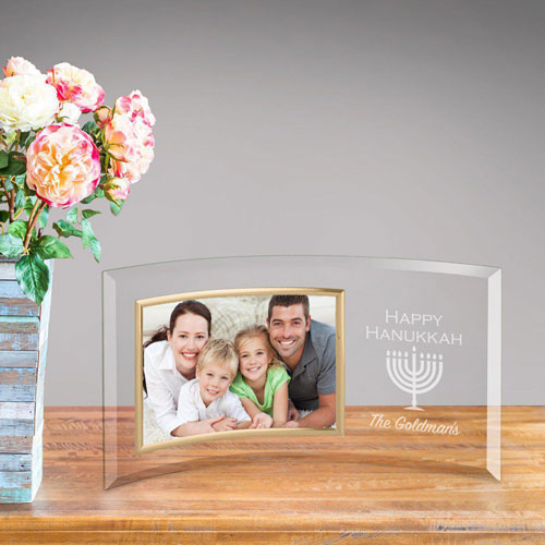 Personalized Happy Hanukkah Glass Frame