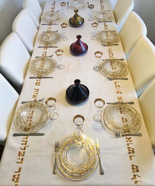 Berachot Shabbat Tablecloth