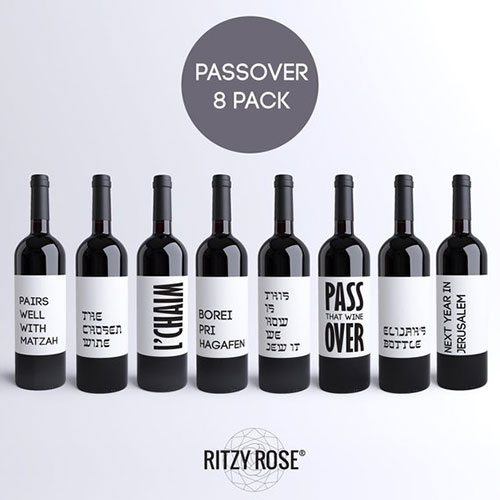 Funny Passover Wine Bottle Labels