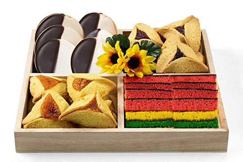 Gift Tray With Kosher Hamentaschen & Rainbow Cookies