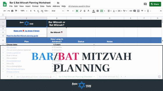 Bar Bat Mitzvah Planning