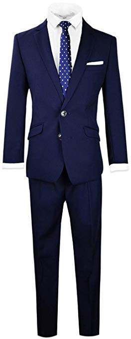 Black N Bianco Signature Boys' Slim Fit Suit Complete Outfit