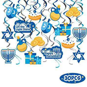 Hanukkah Hanging Swirl Decorations