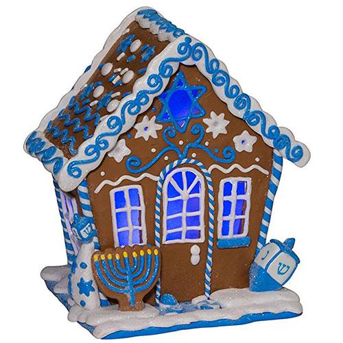 LED Hanukkah Gingerbread House