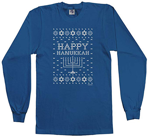 Happy Hanukkah Ugly Sweater Long Sleeve T Shirt
