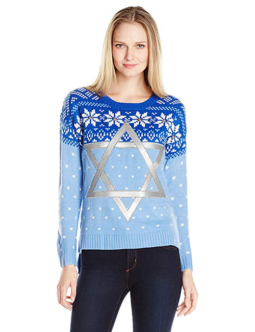 Women's Star Of David Hanukkah Sweater