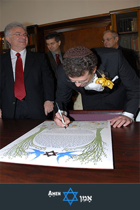 Male Witness Signing The Ketubah 2